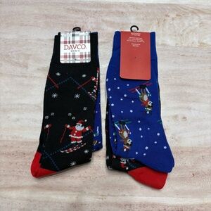 DAVCO Men’s Christmas Socks (2 Packages = 4 Pairs)